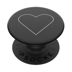 Тримач Popsockets White Heart Black (800667)