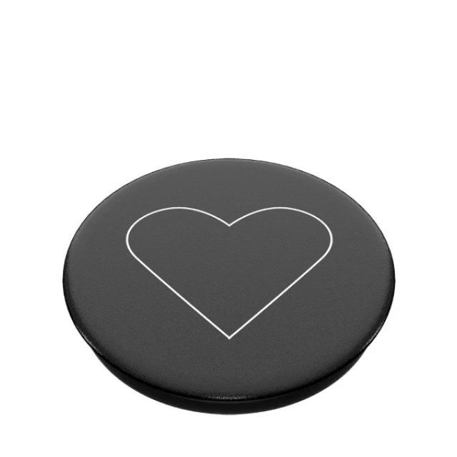 Держатель Popsockets White Heart Black (800667)