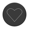 Держатель Popsockets White Heart Black (800667)