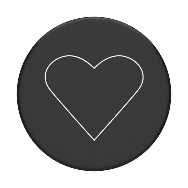Держатель Popsockets White Heart Black (800667)
