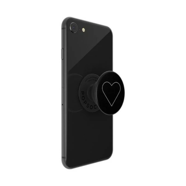 Держатель Popsockets White Heart Black (800667)