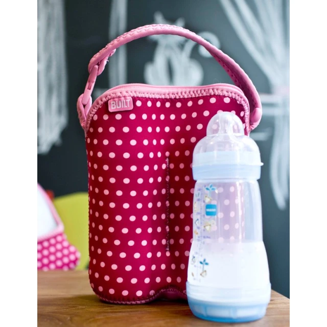 Термоконтейнер Built Bottle Buddy 25 см Baby Pink Mini Dots (BBY-BBD2-BMD)