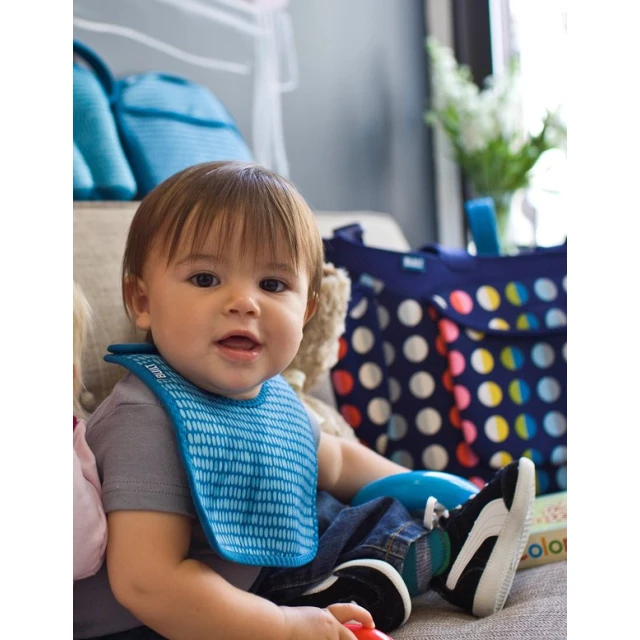 Слинявчик дитячий Built Mess Mate 2 шт. Dribble Dots Blue (BBY-MMBB-DRB)