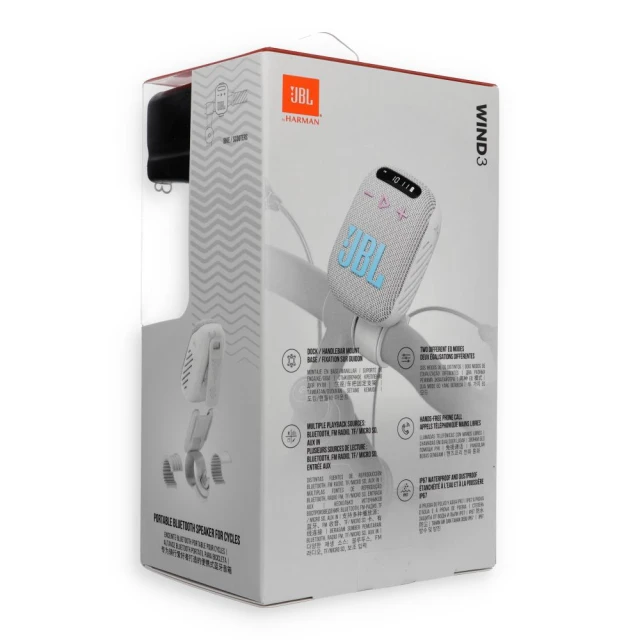 Беспроводной динамик JBL Wind 3 с креплением на руль Grey (1200130002762)
