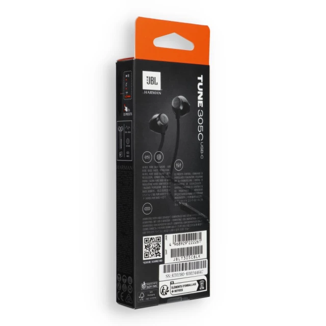 Навушники JBL 305C USB-C Black (1200130013898)