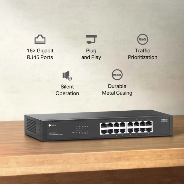 Коммутатор TP-Link LS1016G 16-портовый Gigabit (1210002602037)