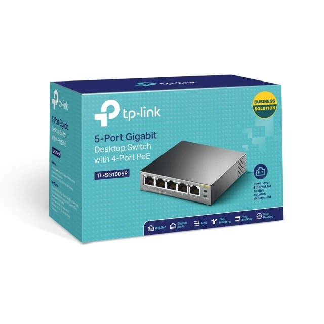 Коммутатор TP-Link TL-SG1005P 5 портов Gigabit PoE (1210002616607)