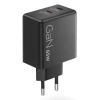 Мережевий зарядний пристрій Lenovo G0A6065BEU GaN 2x USB-C 65 Вт Black (195892129134)