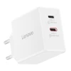 Мережевий зарядний пристрій Lenovo G0A6065WEU GaN 2x USB-C 65 Вт White (195892129165)