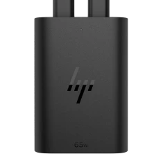 Мережевий зарядний пристрій Hewlett-Packard HP 65 Вт GaN Laptop Charger 2xUSB-C Black (196337694811)
