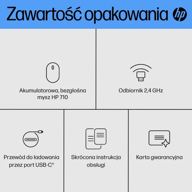 Миша HP 710 Rechargeable Silent Mouse бездротова з акумулятором Black (196548822683)