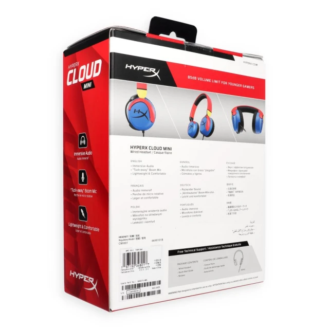 Наушники HyperX Cloud Mini Kids Jack 3.5 mm (197192348017)