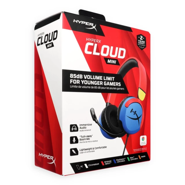Наушники HyperX Cloud Mini Kids Jack 3.5 mm (197192348017)