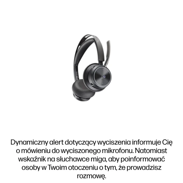 Гарнітура Poly Voyager Focus 2 бездротова USB-C з підставкою для заряджання Black (198415336521)