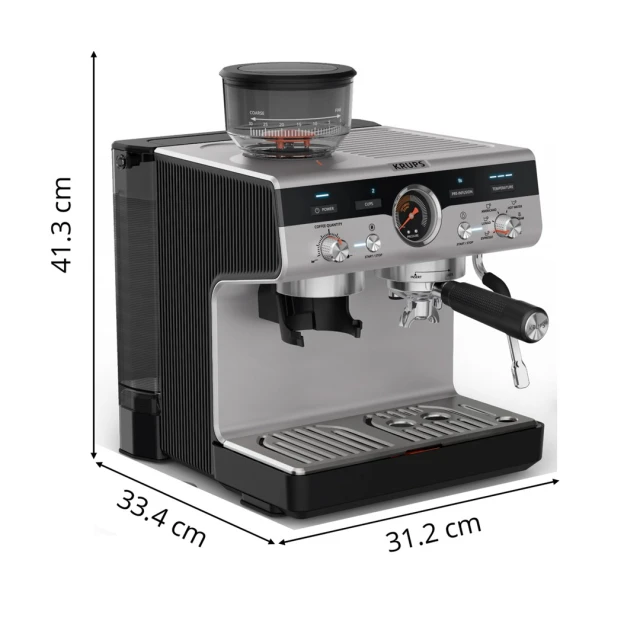 Кавоварка ріжкова Krups Precision XP801T10 3 л (3016661178894)