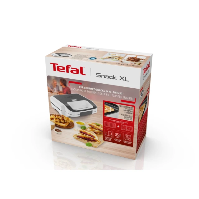 Вафельниця Tefal Snack XL SW701110 850 Вт White (3045380018921)
