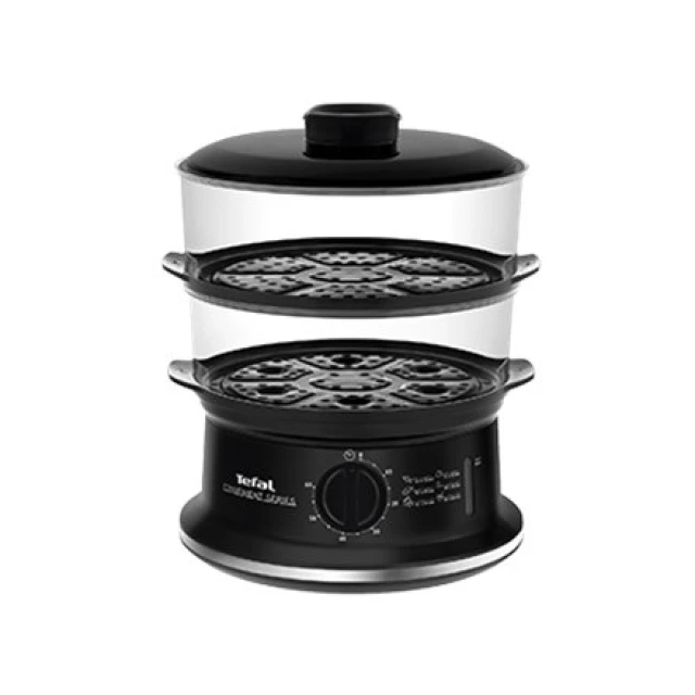 Пароварка Tefal VC140135 900 Вт 2 корзини Black (3045386358632)