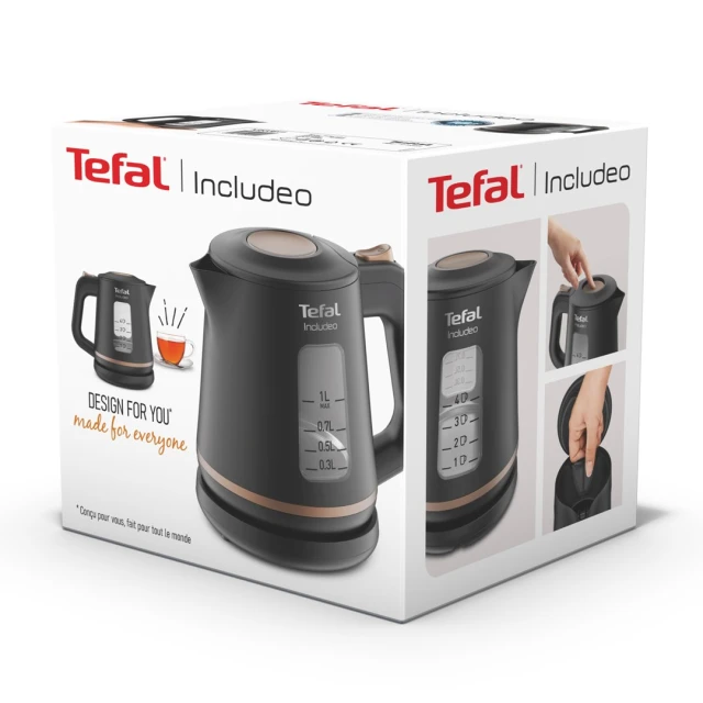 Электрочайник Tefal Includeo KI5338 1 л 2400 Вт Black (3045387243227)
