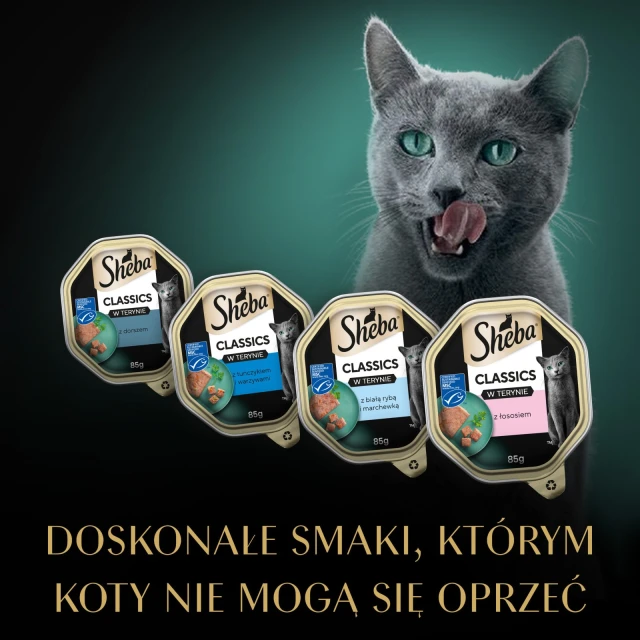 Ламістер для котів Sheba Classics Рибні смаки з білою рибою/тріскою/лососем/тунцем 32 шт x 85 г (3065890152670)