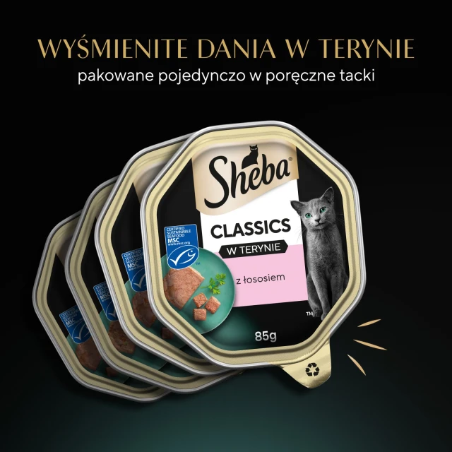Ламістер для котів Sheba Classics Рибні смаки з білою рибою/тріскою/лососем/тунцем 32 шт x 85 г (3065890152670)