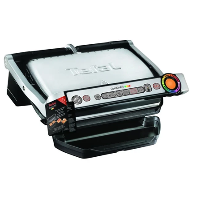 Електрогриль Tefal Optigrill+ GC716D12 з насадкою для вафель 2000 Вт Silver (3168430281202)