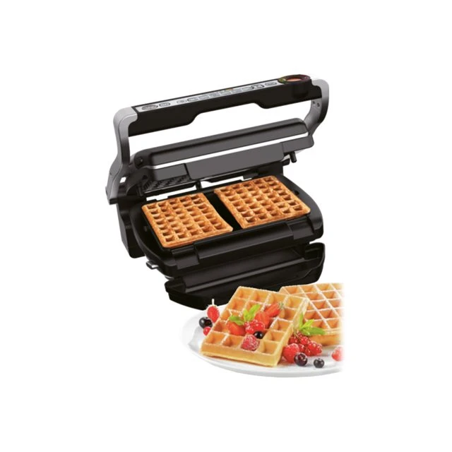 Електрогриль Tefal Optigrill+ GC716D12 з насадкою для вафель 2000 Вт Silver (3168430281202)