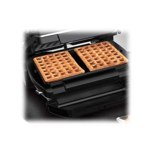 Електрогриль Tefal Optigrill+ GC716D12 з насадкою для вафель 2000 Вт Silver (3168430281202)