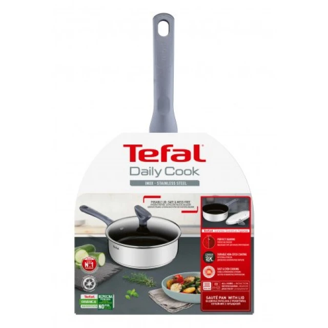 Сковорода с крышкой Tefal Daily Cook G73032 24 см (3168430320130)