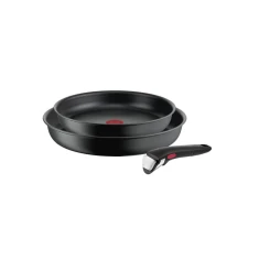 Набір сковорід Tefal Ingenio Ultimate L7649253 24/28 см зі знімною ручкою Black (3168430336605)