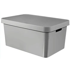Контейнер для зберігання Curver Infinity з кришкою Grey 45 л (3253921721050)