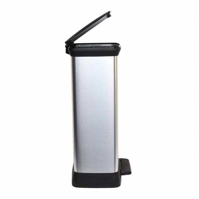 Кошик для сміття з педаллю Curver Silver 50 л (3253922162036)