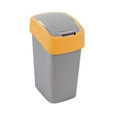 Відро для сміття Curver Flip Bin 10 л Grey-Orange (3253922170086)