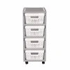 Стелаж Curver Infinity ажурний 44 л 4 шухляди White-Grey (3253924356006)