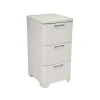 Стелаж Curver Style з шухлядами 42 л 3 шухляди ротанг Cream (3253926604020)
