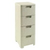 Стелаж з шухлядами Curver Rattan Style 4x14 л Cream (3253926605010)