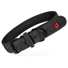Ошейник для собак ZOLUX кожаный комфорт 40 см | 16 мм Black (3336024669037)