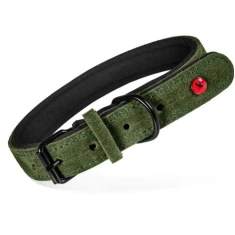Ошейник для собак Zolux кожаный комфорт 45 см 18 мм Green (3336027669041)