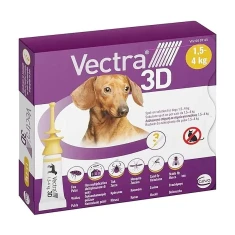 Краплі для собак Ceva Vectra 3D від паразитів 1,5–4 кг 3 шт (3411112079957)
