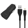 Зарядка автомобильная Energizer HardCase 2x USB-A 17W 3.4A + кабель Lightning MFi Black (DC2CLLIM)