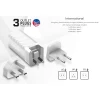 Мережева зарядка Energizer Ultimate Multiplug EU/UK/US GaN USB-C&USB-A 65W Silver (A65MU)