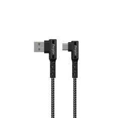Кабель USB-A до USB-C 90° 2м Energizer Ultimate Black (C710CKBK)