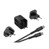 Зарядний пристрій Energizer Ultimate 20W Multiplug EU/UK/US GaN USB-C Black (A20MUC)