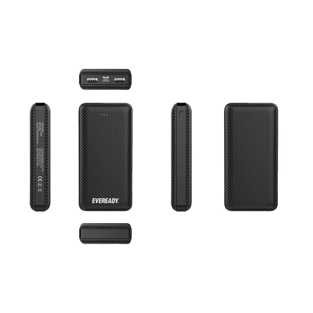 Павербанк Eveready PX20B 20000 mAh 2x USB-A Black (3492548233755)