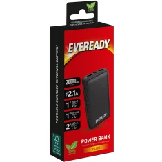 Павербанк Eveready PX20B 20000 mAh 2x USB-A Black (3492548233755)