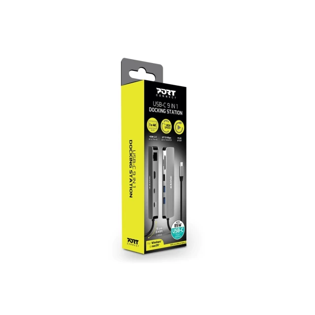 Док-станція Port Connect Type-C 9-в-1 4K HDMI PD 85 Вт (3567049001643)
