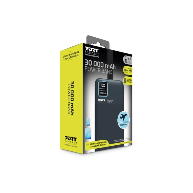 Портативное зарядное устройство Port Connect 30000 mAh (3567049070038)