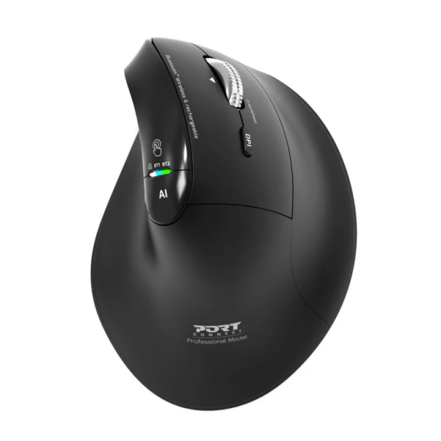 Миша Port Connect ERGO AUDITOR бездротова Bluetooth 2.4 GHz Black (3567049102043)
