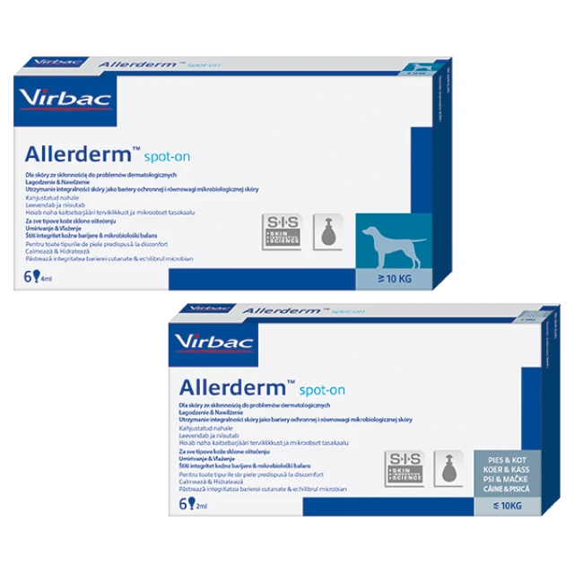 Краплі для собак і котів Virbac Allerderm Spot-on 6 шт x 2 мл (3597133073959)