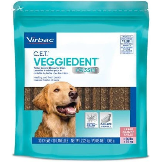 Жувальні ласощі для собак Virbac Veggiedent Fresh L (3597133089028)