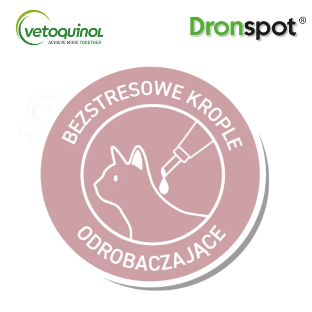 Краплі для котів Vetoquinol Dronspot для малих котів 0,5–2,5 кг (3605870104321)